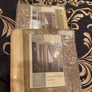 HOME - 2 Brown/Gold Window Panels